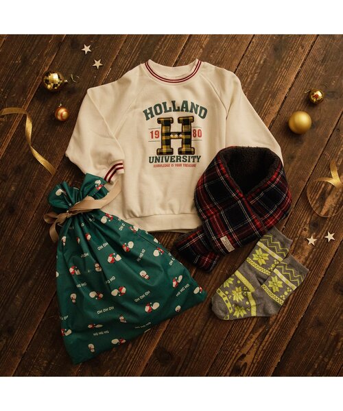 BREEZE（ブリーズ）の「チェック&ノルディックマフラー（マフラー・キッズ・ネイビー/ブラウン・MEDIUM/SMALL）」の5枚目の写真