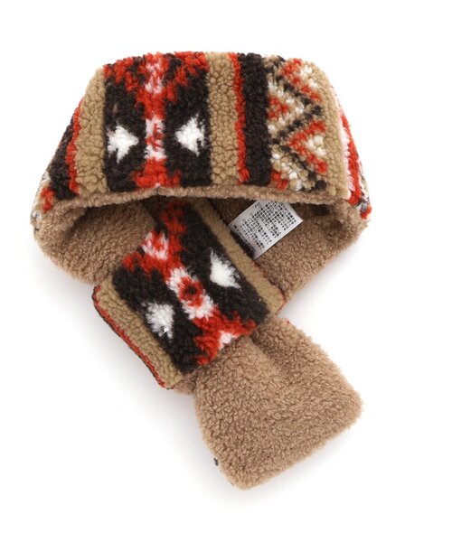 BREEZE（ブリーズ）の「チェック&ノルディックマフラー（マフラー・キッズ・ネイビー/ブラウン・MEDIUM/SMALL）」の9枚目の写真