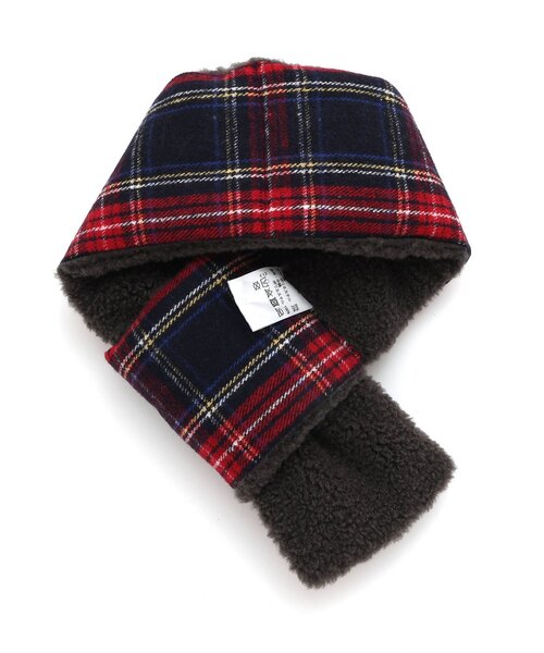 BREEZE（ブリーズ）の「チェック&ノルディックマフラー（マフラー・キッズ・ネイビー/ブラウン・MEDIUM/SMALL）」の10枚目の写真