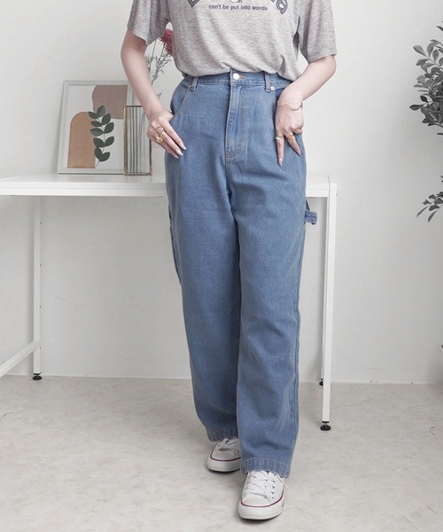 SELECT LEVERY(セレクトリベリー)の「カラーステッチペインターデニムパンツ(デニムパンツ・レディース・ブラック/ブルー/ネイビー・X-LARGE/LARGE/MEDIUM/SMALL)」の3枚目の写真