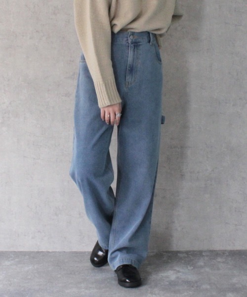 SELECT LEVERY(セレクトリベリー)の「カラーステッチペインターデニムパンツ(デニムパンツ・レディース・ブラック/ブルー/ネイビー・X-LARGE/LARGE/MEDIUM/SMALL)」の8枚目の写真