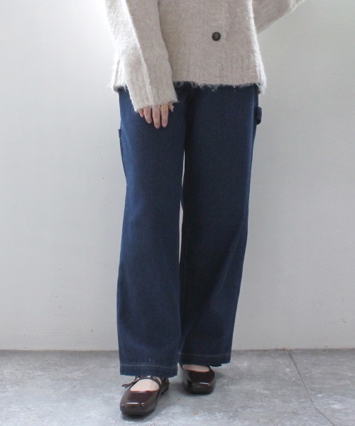 SELECT LEVERY(セレクトリベリー)の「カラーステッチペインターデニムパンツ(デニムパンツ・レディース・ブラック/ブルー/ネイビー・X-LARGE/LARGE/MEDIUM/SMALL)」の5枚目の写真