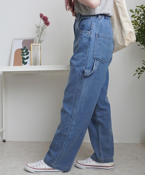 SELECT LEVERY(セレクトリベリー)の「カラーステッチペインターデニムパンツ(デニムパンツ・レディース・ブラック/ブルー/ネイビー・X-LARGE/LARGE/MEDIUM/SMALL)」の16枚目の写真