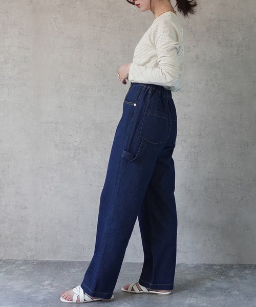 SELECT LEVERY(セレクトリベリー)の「カラーステッチペインターデニムパンツ(デニムパンツ・レディース・ブラック/ブルー/ネイビー・X-LARGE/LARGE/MEDIUM/SMALL)」の13枚目の写真