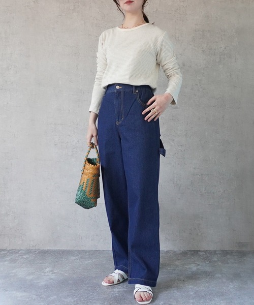 SELECT LEVERY(セレクトリベリー)の「カラーステッチペインターデニムパンツ(デニムパンツ・レディース・ブラック/ブルー/ネイビー・X-LARGE/LARGE/MEDIUM/SMALL)」の14枚目の写真