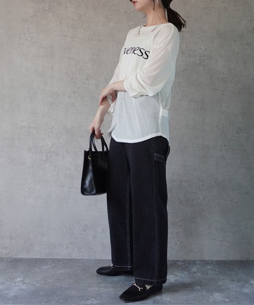 SELECT LEVERY(セレクトリベリー)の「カラーステッチペインターデニムパンツ(デニムパンツ・レディース・ブラック/ブルー/ネイビー・X-LARGE/LARGE/MEDIUM/SMALL)」の10枚目の写真