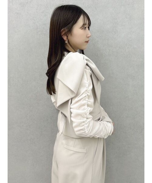 dazzlin（ダズリン）の「ショルダーリボンジレ（ベスト・レディース・アイボリー/グレー/ベージュ・SMALL/MEDIUM）」の19枚目の写真