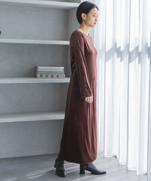 A part by（アパートバイ）の「ベロア2WAYワンピース（ワンピース・レディース・ブラック/ブラウン/ピンク系その他4・FREE）」の5枚目の写真