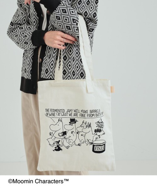 SHOO・LA・RUE（シューラルー）の「【ムーミン】コラボ トートバッグ（トートバッグ・レディース・アイボリー/ライトブルー/グレー/ナチュラル/グリーン/サンドベージュ・00）」の10枚目の写真