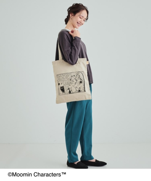 SHOO・LA・RUE（シューラルー）の「【ムーミン】コラボ トートバッグ（トートバッグ・レディース・アイボリー/ライトブルー/グレー/ナチュラル/グリーン/サンドベージュ・00）」の13枚目の写真