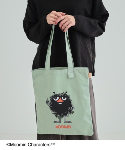 SHOO・LA・RUE（シューラルー）の「【ムーミン】コラボ トートバッグ（トートバッグ・レディース・アイボリー/ライトブルー/グレー/ナチュラル/グリーン/サンドベージュ・00）」の14枚目の写真