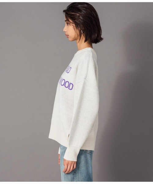 Settimissimo(セッティミッシモ)の「ラメジャガードロゴニット2WAYプルオーバー(ニット/セーター・レディース・ブラウン/オフホワイト・FREE)」の16枚目の写真