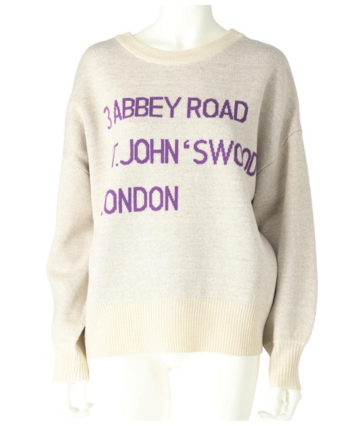 Settimissimo(セッティミッシモ)の「ラメジャガードロゴニット2WAYプルオーバー(ニット/セーター・レディース・ブラウン/オフホワイト・FREE)」の18枚目の写真