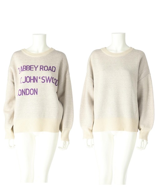 Settimissimo(セッティミッシモ)の「ラメジャガードロゴニット2WAYプルオーバー(ニット/セーター・レディース・ブラウン/オフホワイト・FREE)」の20枚目の写真