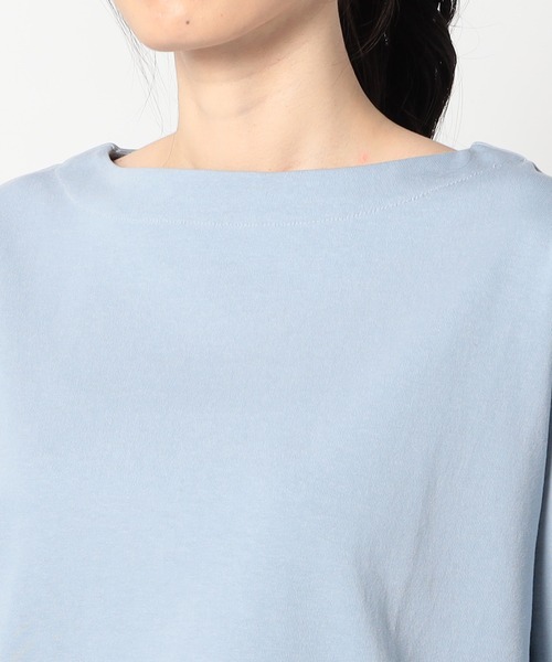 Grand PARK（グランドパーク）の「日本製　デラヴェ天竺カットソー ムジ（Tシャツ/カットソー・レディース・イエロー/サックスブルー/グリーン・FREE）」の15枚目の写真