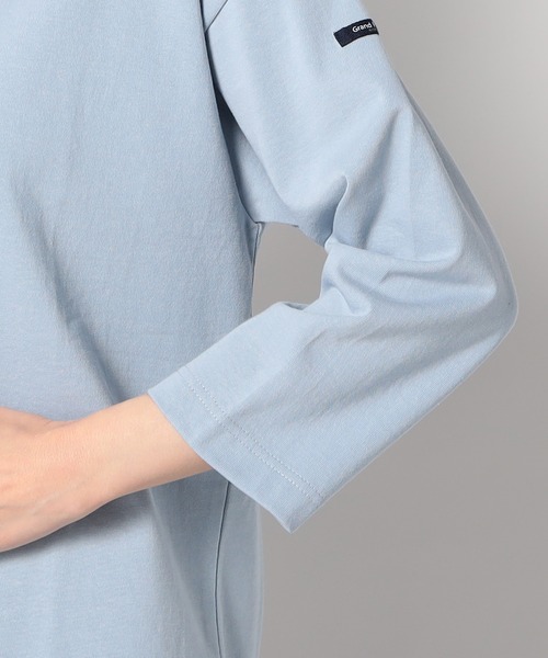 Grand PARK（グランドパーク）の「日本製　デラヴェ天竺カットソー ムジ（Tシャツ/カットソー・レディース・イエロー/サックスブルー/グリーン・FREE）」の8枚目の写真