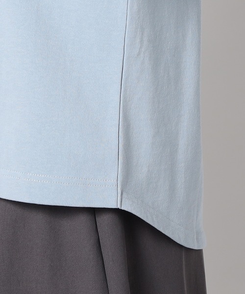 Grand PARK（グランドパーク）の「日本製　デラヴェ天竺カットソー ムジ（Tシャツ/カットソー・レディース・イエロー/サックスブルー/グリーン・FREE）」の12枚目の写真