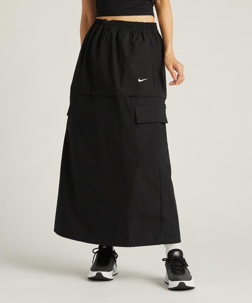 NIKE（ナイキ）の「ナイキ スポーツウェア エッセンシャル ウィメンズ ミッドライズ ウーブン カーゴ ミディ スカート / Nike Sportswear Essential Women's Mid-Rise Woven Cargo Midi Skirt FV7504-010 Black（スカート・レディース・ブラック・S/M/L/XL/XS）」の8枚目の写真