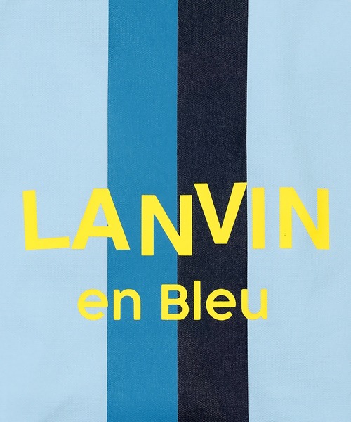 LANVIN en Bleu（ランバンオンブルー）の「【LANVIN en Bleu ESSENTIAL】FOREZ / “エッセンシャル” ストライプ トートバッグ（トートバッグ・メンズ・ライトグリーン/イエロー/ライトピンク/ライトブルー/オフホワイト/ローズ/ブルー・FREE）」の8枚目の写真