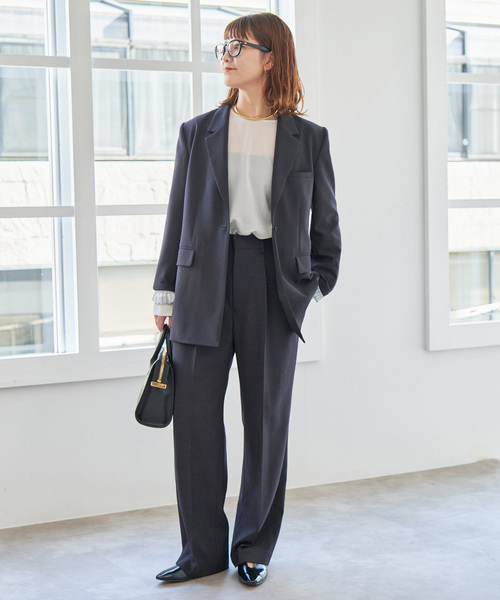 Spick & Span(スピックアンドスパン)の「ドライTW1Bジャケット(テーラードジャケット・レディース・ベージュ/ダークブルー・36/38)」の8枚目の写真