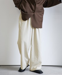 ウエストシャーリングワイドパンツ
