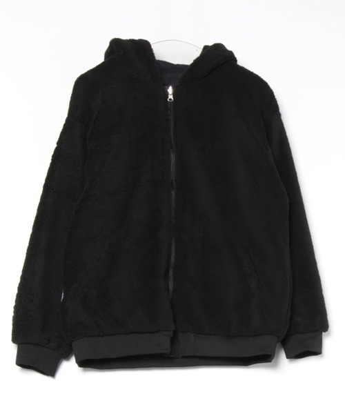 セール】WEGO/フード付きリバーシブルボアブルゾン／アウター