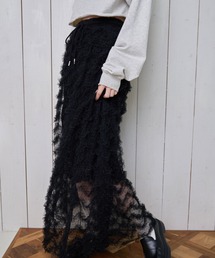 【Nora Lily】「elle」Knit Combi Random Tulle Skirt