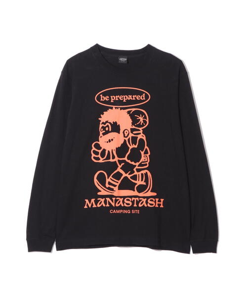 MANASTASH（マナスタッシュ）の「MANASTASH/マナスタッシュ/ L/S TEE BE PREPARED（Tシャツ/カットソー・メンズ・ホワイト/その他10/ブラック・L/M/S/XL）」の4枚目の写真