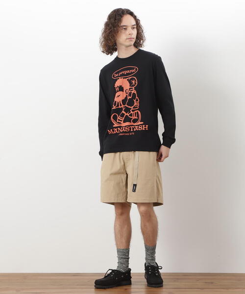 MANASTASH（マナスタッシュ）の「MANASTASH/マナスタッシュ/ L/S TEE BE PREPARED（Tシャツ/カットソー・メンズ・ホワイト/その他10/ブラック・L/M/S/XL）」の8枚目の写真