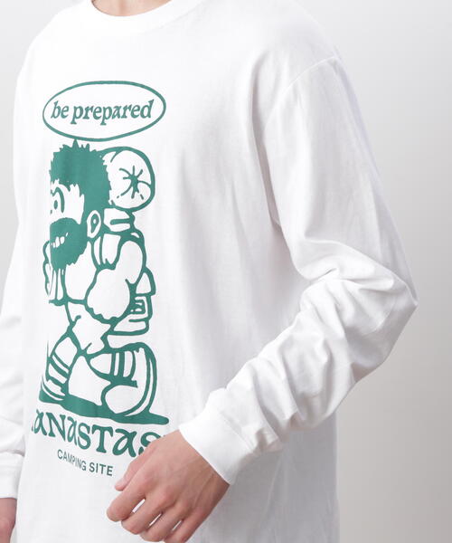 MANASTASH（マナスタッシュ）の「MANASTASH/マナスタッシュ/ L/S TEE BE PREPARED（Tシャツ/カットソー・メンズ・ホワイト/その他10/ブラック・L/M/S/XL）」の20枚目の写真