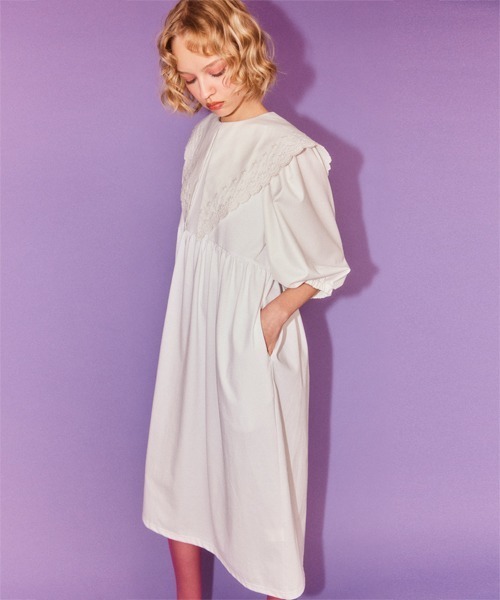 Candy Stripper(キャンディストリッパー)の「DEAR MINE BIG COLLAR ドレス(ワンピース・レディース・ブラック/オフホワイト/ブラック系その他・FREE)」の6枚目の写真