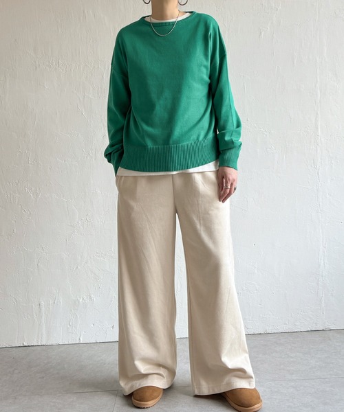 LBC(エルビーシー)の「スエードポンチイージーパンツ(その他パンツ・レディース・カーキ/グレー/モカ/アイボリー・M/L)」の9枚目の写真