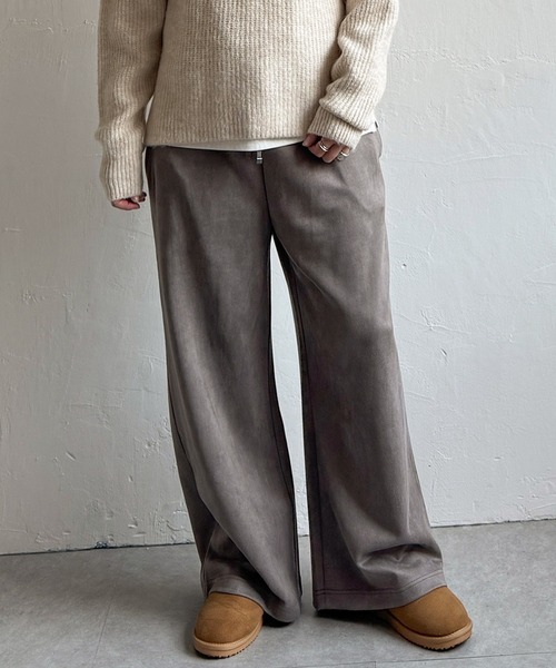 LBC(エルビーシー)の「スエードポンチイージーパンツ(その他パンツ・レディース・カーキ/グレー/モカ/アイボリー・M/L)」の11枚目の写真