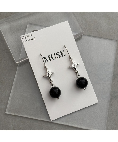 tone（トーン）の「【MUSE】スター　シルバー　サージカルステンレスピアス(MA)（ピアス（両耳用）・レディース・B/A/C/D/E/F・FREE）」の2枚目の写真
