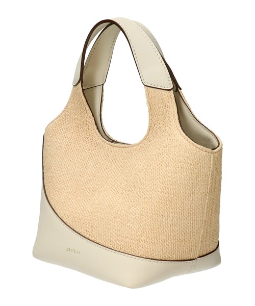 LORISTELLA（ロリステッラ）の「【LORISTELLA】異素材コンビスモールサイズハンドバッグ(Q56506)（ハンドバッグ・レディース・ホワイト系その他・ALL）」の6枚目の写真