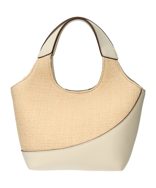 LORISTELLA（ロリステッラ）の「【LORISTELLA】異素材コンビスモールサイズハンドバッグ(Q56506)（ハンドバッグ・レディース・ホワイト系その他・ALL）」の9枚目の写真