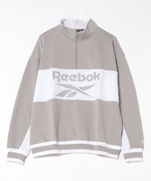 Reebok(リーボック)の「【Reebok/リーボック】裏毛 ロゴ 切替リブライン ハーフジッププルオーバー スウェット(スウェット・メンズ・ブラック/ダークブルー/グレー・LARGE/X-LARGE/MEDIUM)」の15枚目の写真