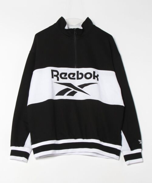 Reebok(リーボック)の「【Reebok/リーボック】裏毛 ロゴ 切替リブライン ハーフジッププルオーバー スウェット(スウェット・メンズ・ブラック/ダークブルー/グレー・LARGE/X-LARGE/MEDIUM)」の14枚目の写真