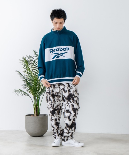 Reebok(リーボック)の「【Reebok/リーボック】裏毛 ロゴ 切替リブライン ハーフジッププルオーバー スウェット(スウェット・メンズ・ブラック/ダークブルー/グレー・LARGE/X-LARGE/MEDIUM)」の10枚目の写真