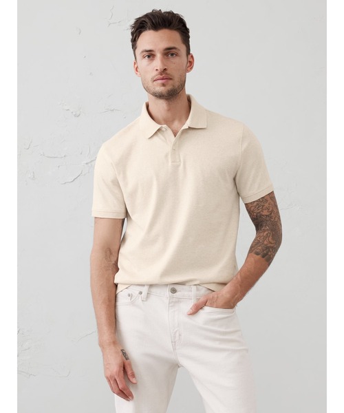 BANANA REPUBLIC FACTORY STORE(バナナリパブリック ファクトリーストア)の「BANANA REPUBLIC FACTORY STORE LUXE TOUCH ポロシャツ(ポロシャツ・メンズ・ナチュラル/ブルー/ネイビー/ブラック/ホワイト・XL/L/M/S)」の3枚目の写真