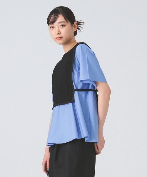 Ray BEAMS(レイビームス)の「ケーブル ジャカード キリカエ ハーフスリーブ プルオーバー(Tシャツ/カットソー・レディース・オフホワイト/ブラック・ONE SIZE)」の19枚目の写真