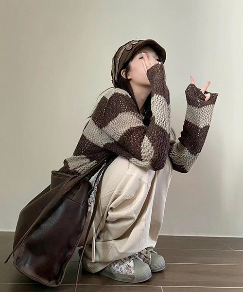 gossip!ロサンゼルス(ゴシップロサンゼルス)の「大容量バッグ ショルダーバッグ ショルダーバッグ 斜め掛けバッグ 通勤 通学に 2WAY(ショルダーバッグ・レディース・ブラック/ブラウン・FREE)」の9枚目の写真