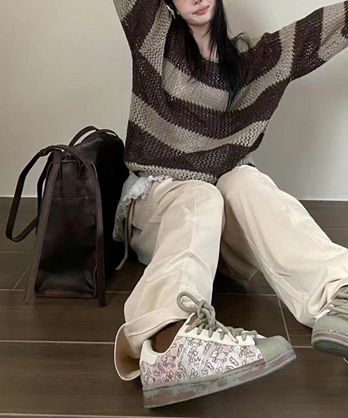 gossip!ロサンゼルス(ゴシップロサンゼルス)の「大容量バッグ ショルダーバッグ ショルダーバッグ 斜め掛けバッグ 通勤 通学に 2WAY(ショルダーバッグ・レディース・ブラック/ブラウン・FREE)」の10枚目の写真