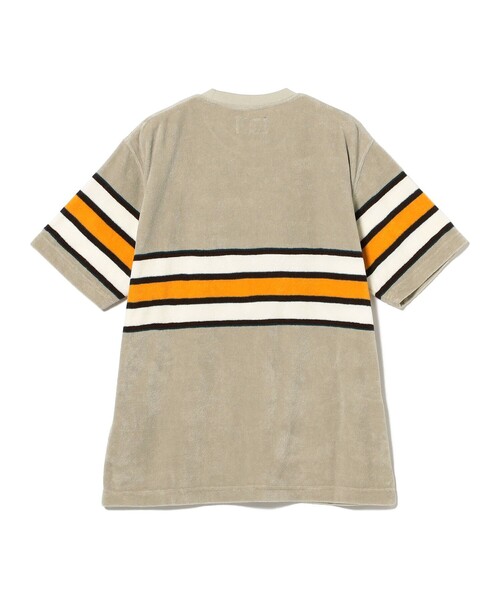 BEAMS PLUS（ビームスプラス）の「パイル ストライプ ポケット Tシャツ（Tシャツ/カットソー・メンズ・ベージュ/イエロー/ネイビー・S/XL/M/L）」の9枚目の写真