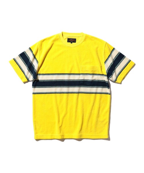BEAMS PLUS（ビームスプラス）の「パイル ストライプ ポケット Tシャツ（Tシャツ/カットソー・メンズ・ベージュ/イエロー/ネイビー・S/XL/M/L）」の14枚目の写真