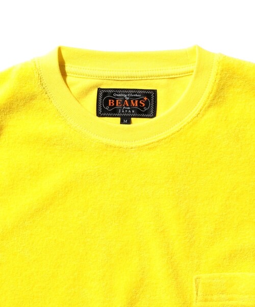 BEAMS PLUS（ビームスプラス）の「パイル ストライプ ポケット Tシャツ（Tシャツ/カットソー・メンズ・ベージュ/イエロー/ネイビー・S/XL/M/L）」の15枚目の写真