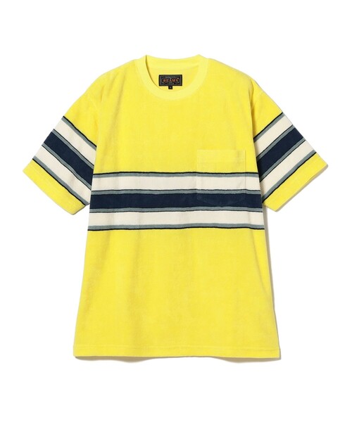 BEAMS PLUS（ビームスプラス）の「パイル ストライプ ポケット Tシャツ（Tシャツ/カットソー・メンズ・ベージュ/イエロー/ネイビー・S/XL/M/L）」の22枚目の写真