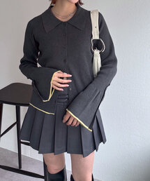 [mline]ラインボタンニット