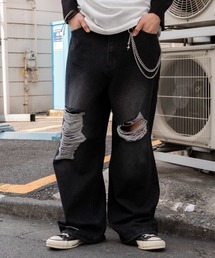 WEGO | WEGO/【25年春夏新作】スーパーバギーダメージデニムパンツ(デニムパンツ)
