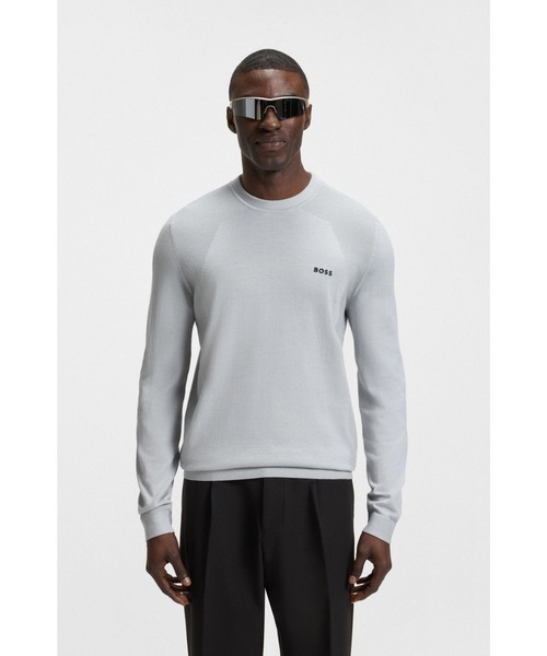 セール】コットンブレンド セーター ボディマッピング＆コントラスト